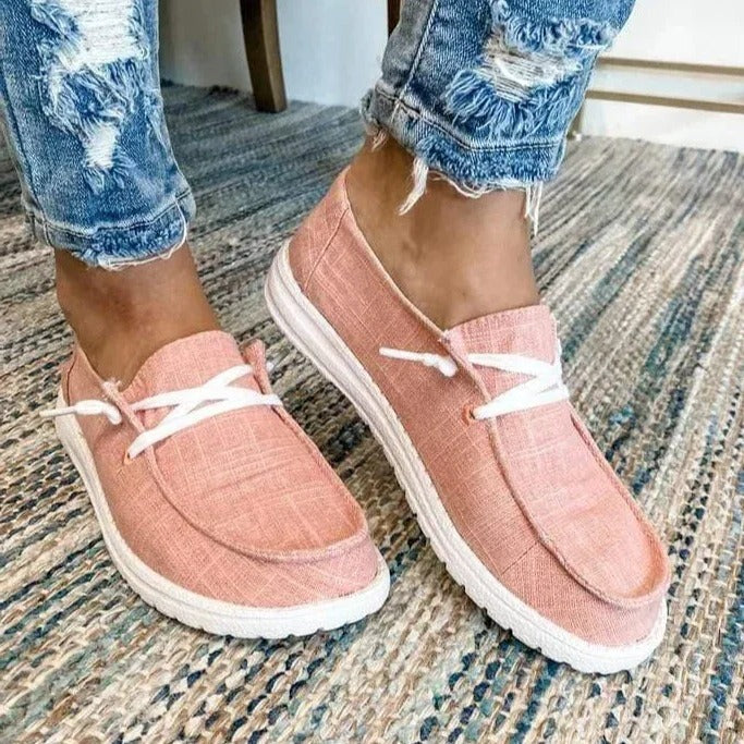 Havenholt Wide Fit Canvas Slip-On Shoes with Padded Footbed