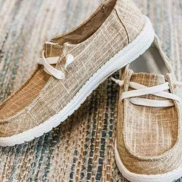 Havenholt Wide Fit Canvas Slip-On Shoes with Padded Footbed