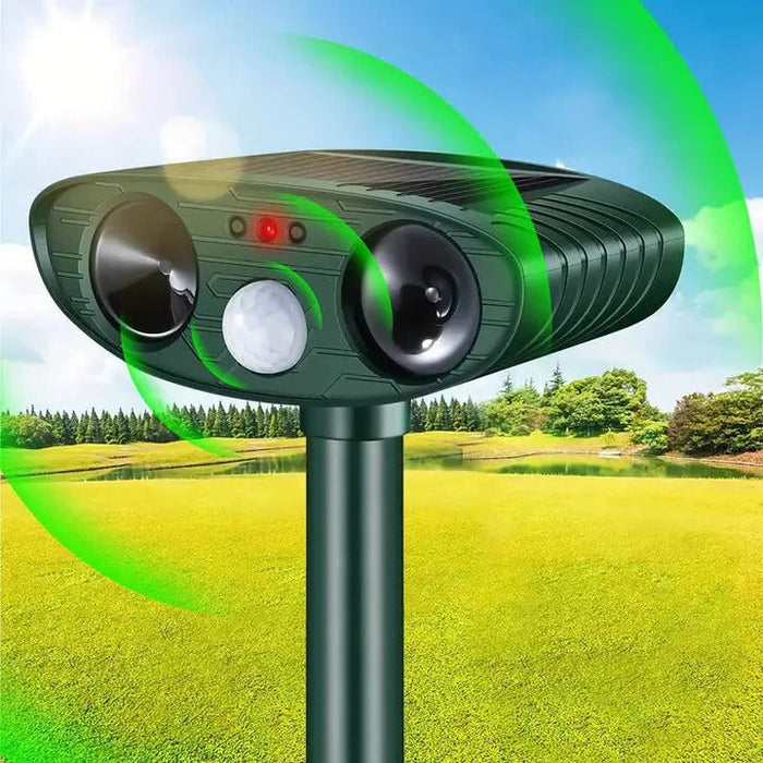 Solar-Powered Animal Repeller With Ultrasound