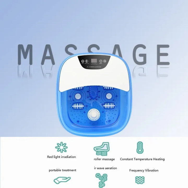 Foot Spa Bath Massager with Heat, Bubbles and Massage Rollers