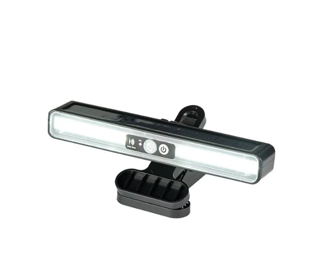 Solar Motion Sensor Clip Light, Outdoor Fence and Deck Lamp