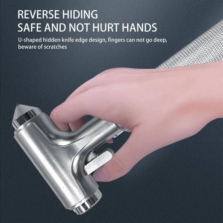 Car Escape Tool with Window Breaker and Seatbelt Cutter