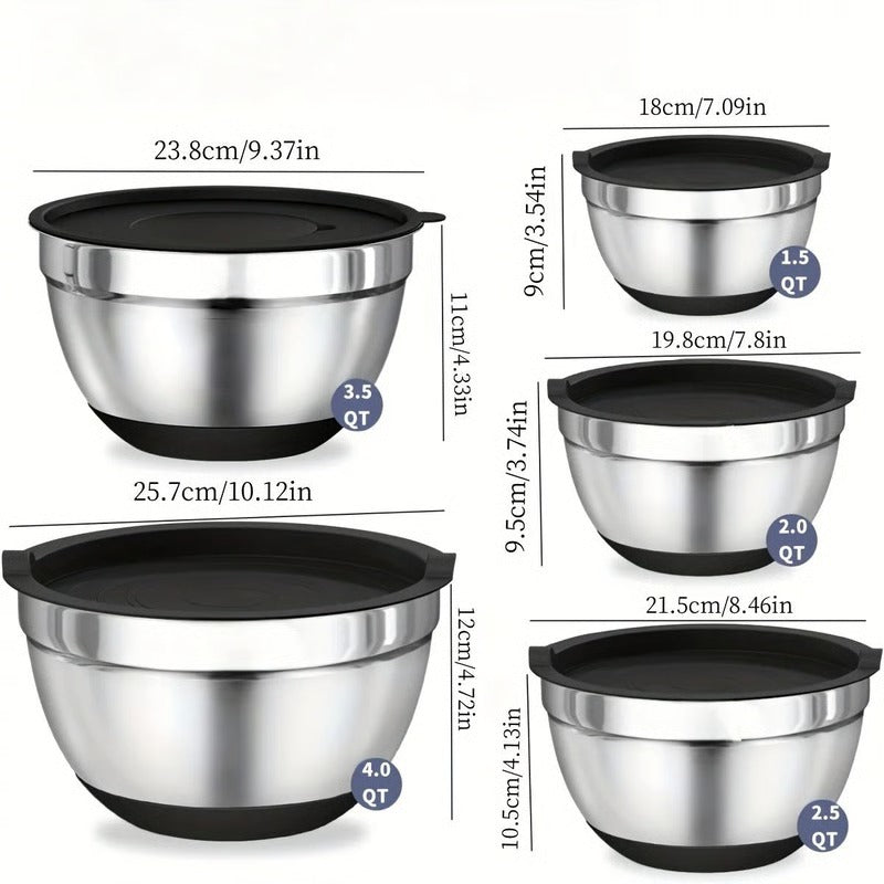 Havenholt 8 Piece Mixing Bowl Set with Sealed Lids