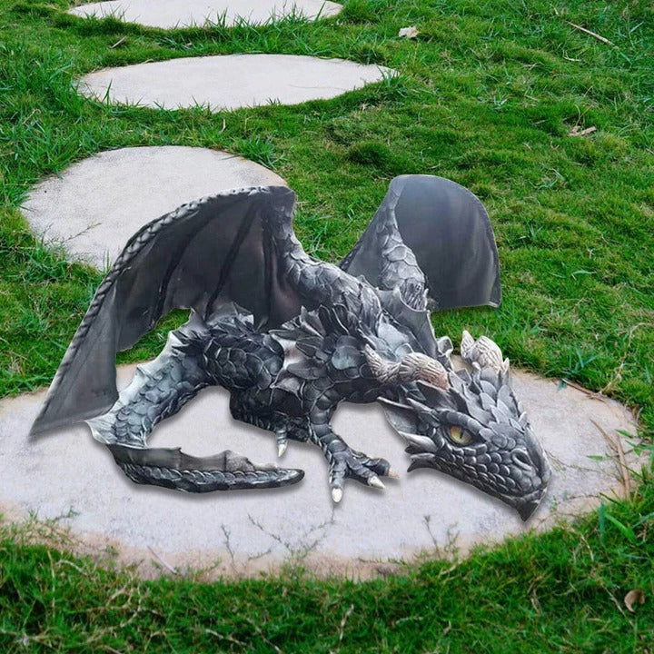 Crouching Dragon Guardian Statue