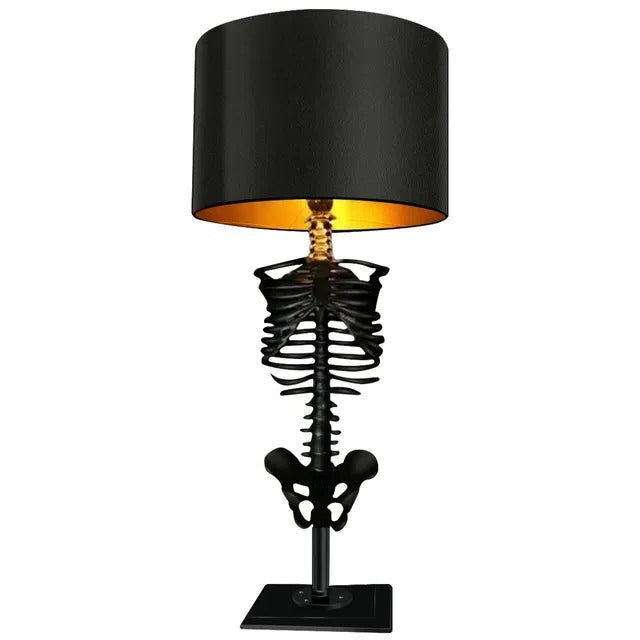 Handcrafted Gothic Skeleton Table Lamp