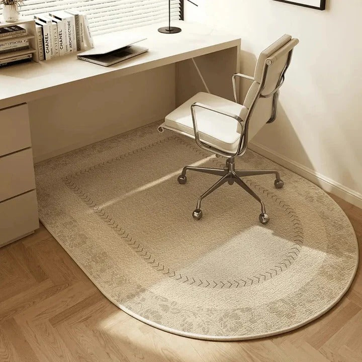 Carpeted Floor Chair Mat with Cleated Underside and High Impact Strength