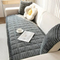 Havenholt Plush Sofa Cover with Pleated Edge