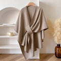 Windproof Shawl Poncho Coat for Women