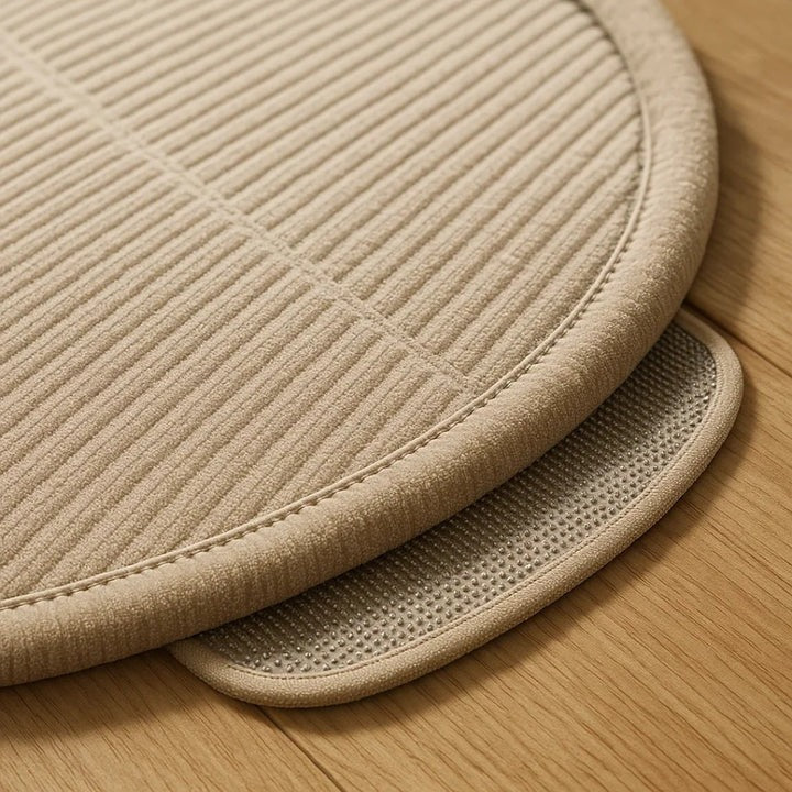 Carpeted Floor Chair Mat with Cleated Underside and High Impact Strength