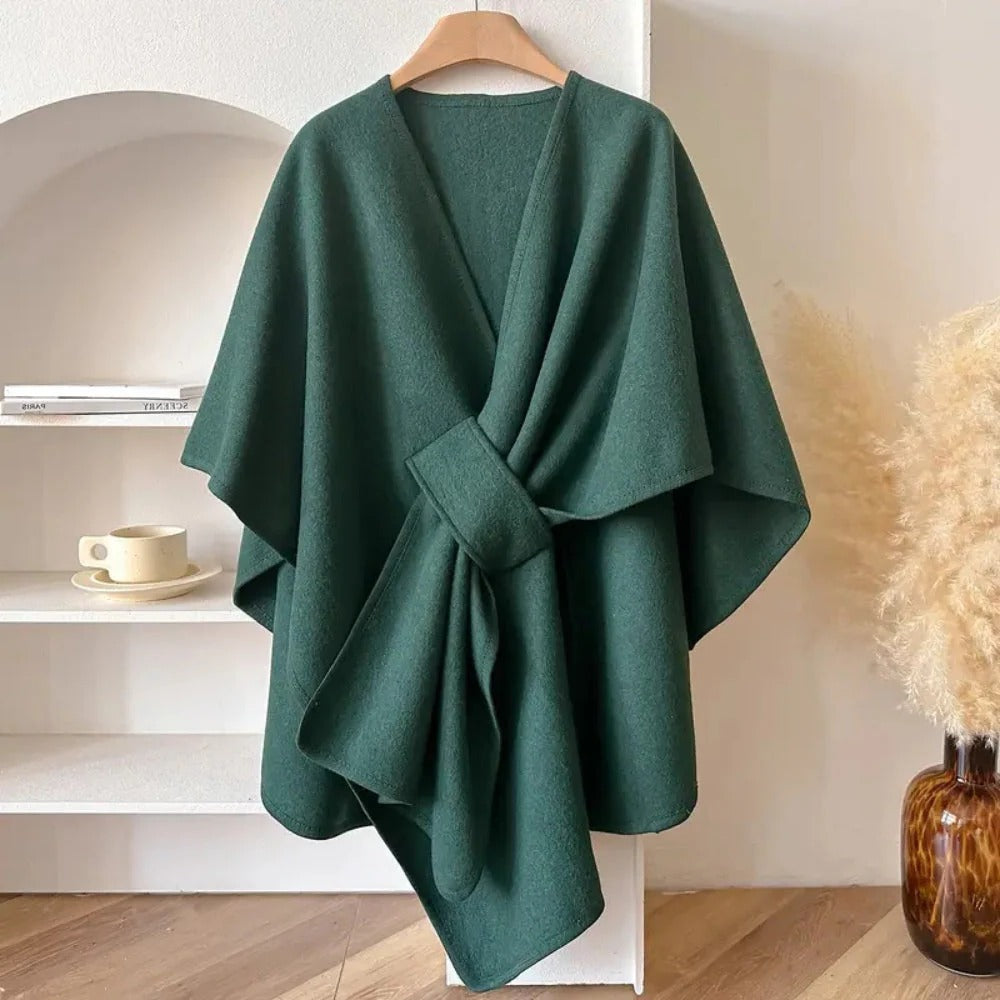 Windproof Shawl Poncho Coat for Women