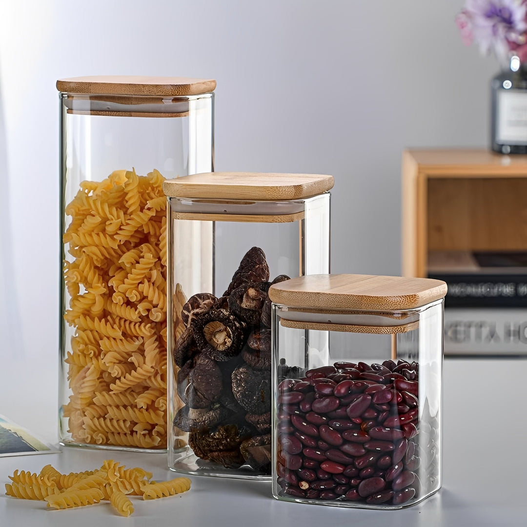 Havenholt Glass Storage Jar with Bamboo Lid