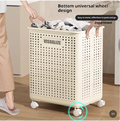 Havenholt Wheeled Laundry Basket with Handles
