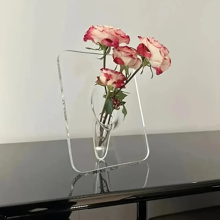 Modern Acrylic Picture Frame Flower Vase