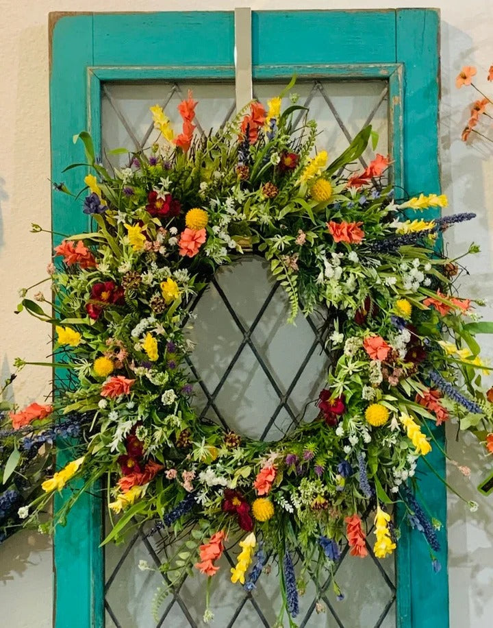 Havenholt Handcrafted Wildflower Wreath for Front Door