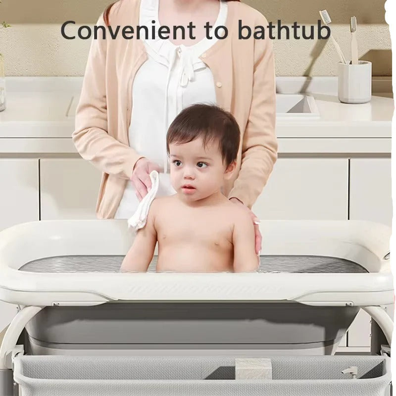 Havenholt Foldable Baby Changing Table with Built-In Bath