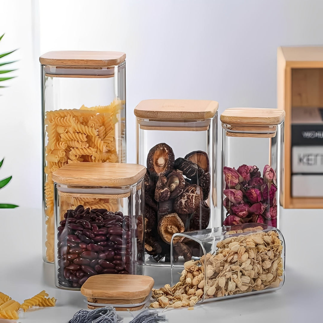 Havenholt Glass Storage Jar with Bamboo Lid