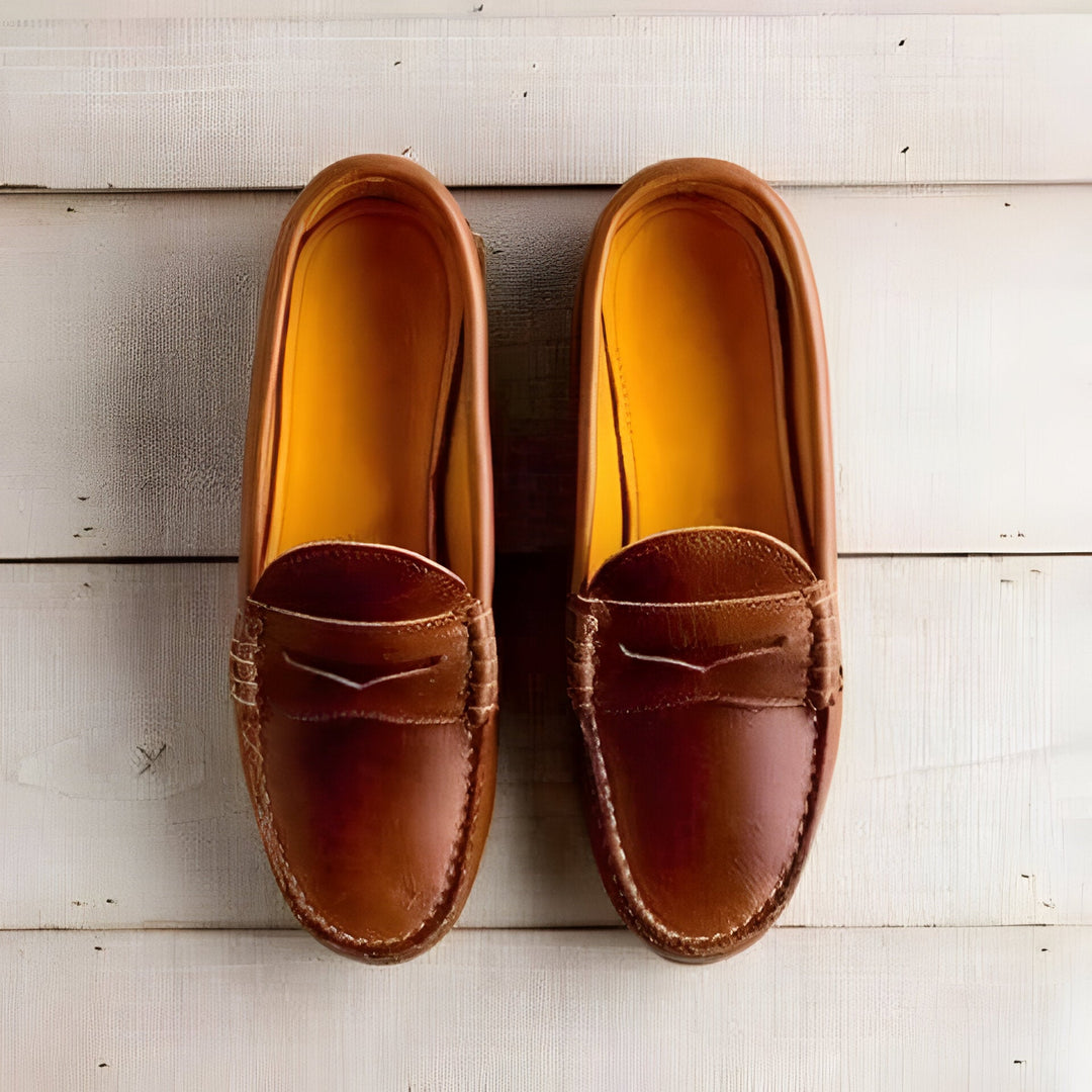 Havenholt Vintage Slip-On Loafers with Low Heel