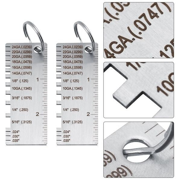 Havenholt Stainless Steel Sheet Metal Thickness Gauge, Pack of 2