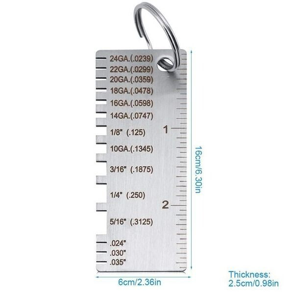 Havenholt Stainless Steel Sheet Metal Thickness Gauge, Pack of 2