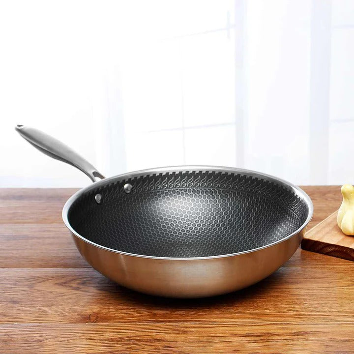 Non-Stick Stainless Steel Frying Pan