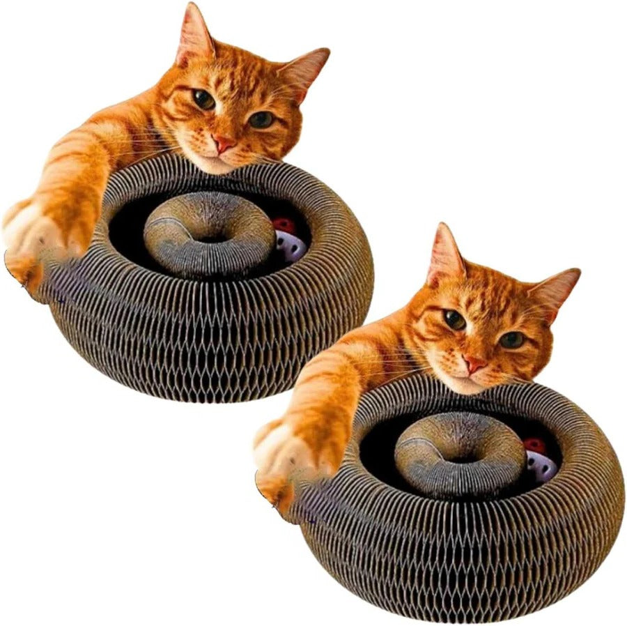 Havenholt Cardboard Cat Scratching Board with Ball, 2 Pack