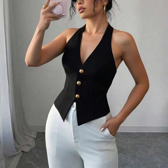 Havenholt Tailored Sleeveless Waistcoat with Structured Fit