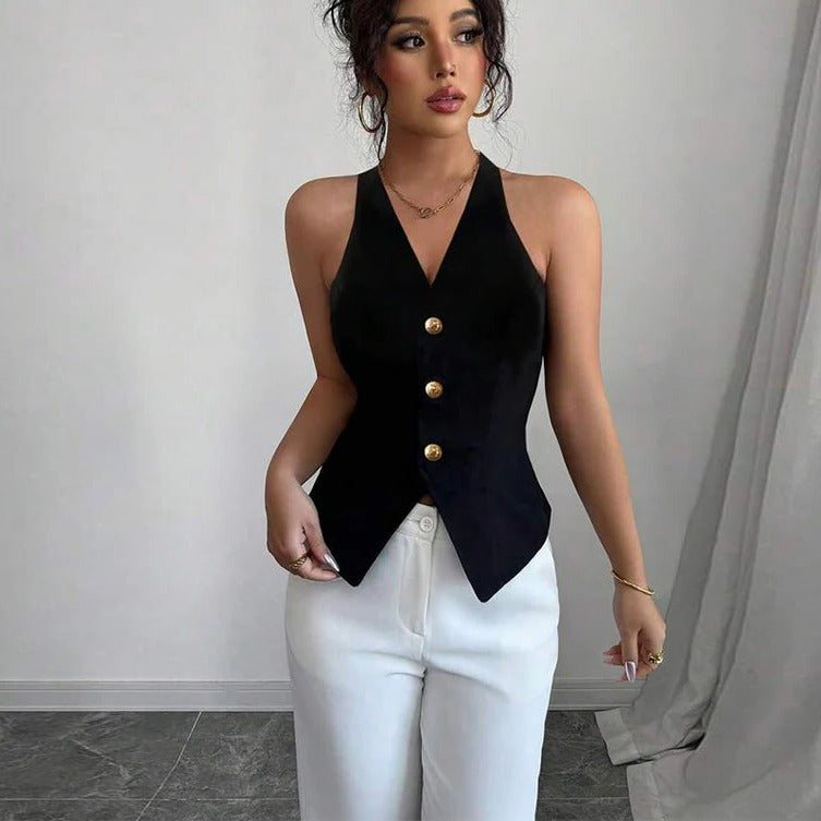 Havenholt Tailored Sleeveless Waistcoat with Structured Fit