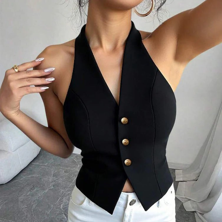 Havenholt Tailored Sleeveless Waistcoat with Structured Fit