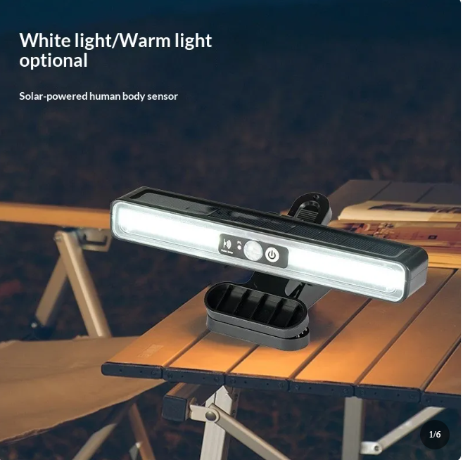 Solar Motion Sensor Clip Light, Outdoor Fence and Deck Lamp