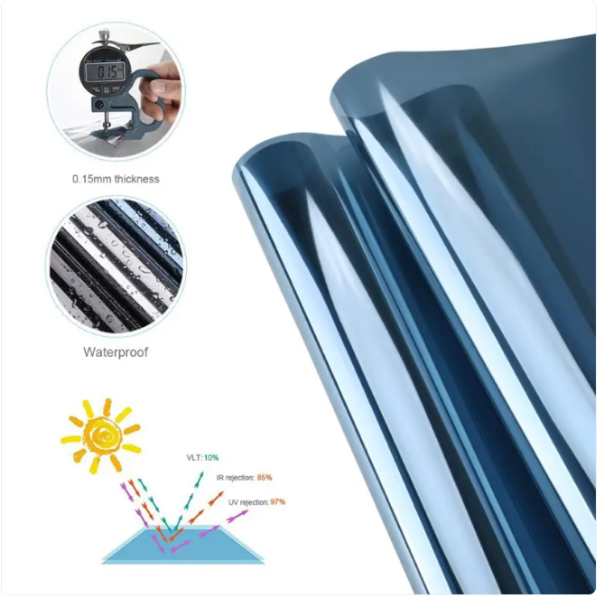 Car Window Tint Film with UV and Heat Reduction, 20ft Roll