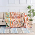 Havenholt Cotton Boho Throw with Floral Pattern