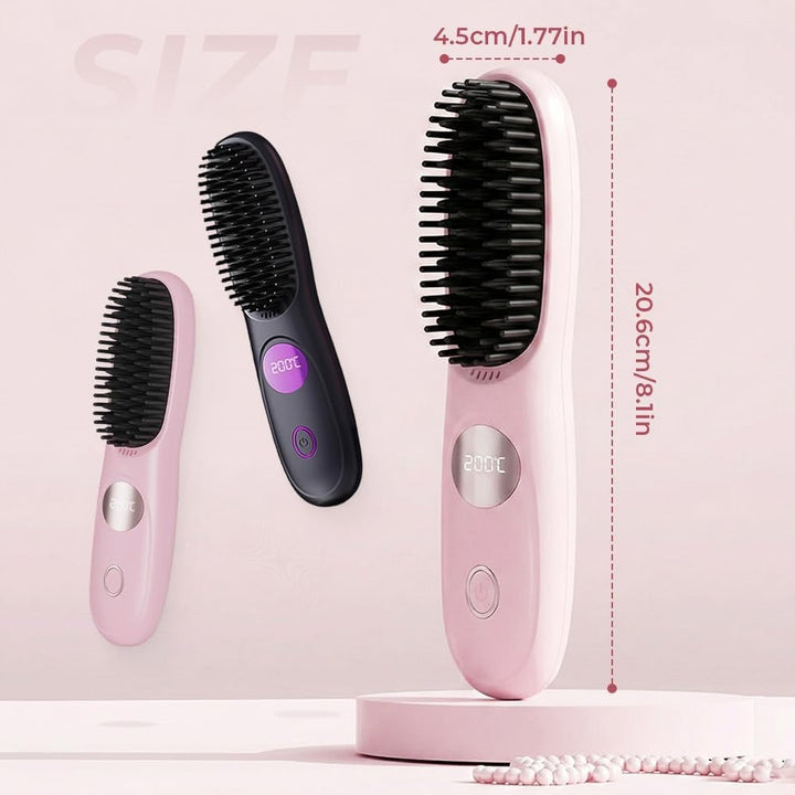 Havenholt Cordless Straightening Brush with 3 Heat Settings