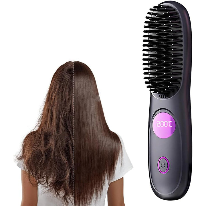 Havenholt Cordless Straightening Brush with 3 Heat Settings