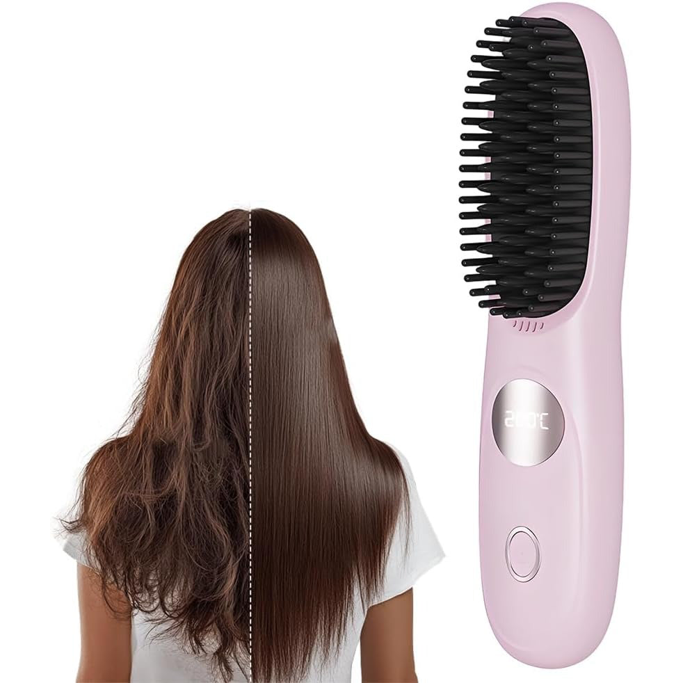 Havenholt Cordless Straightening Brush with 3 Heat Settings