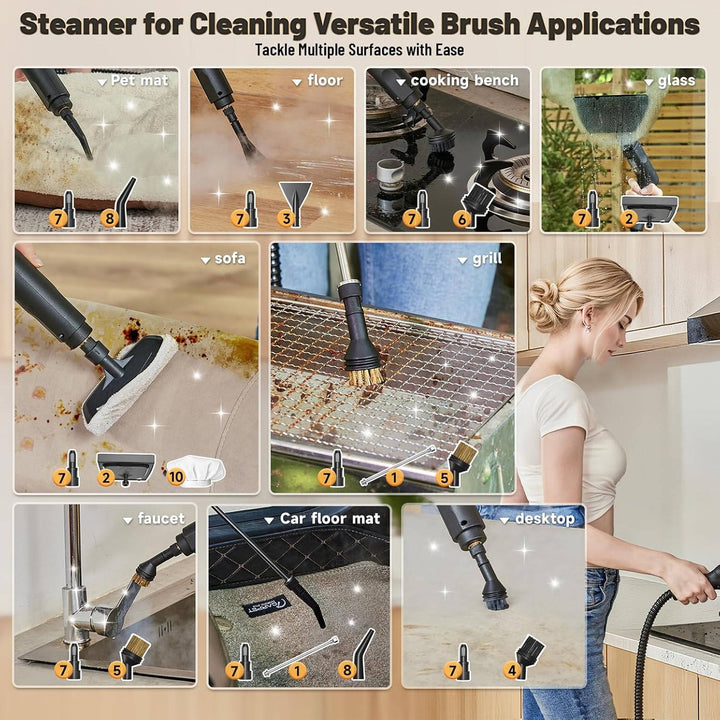 Havenholt Chemical-Free Portable Steam Cleaner for Grout and Tiles