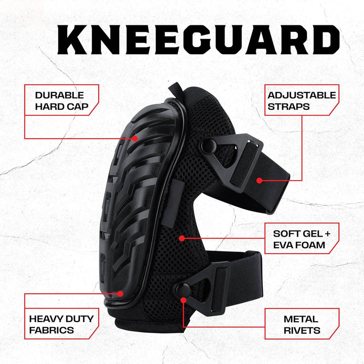 Havenholt Heavy-Duty Gel Knee Pads with Adjustable Straps