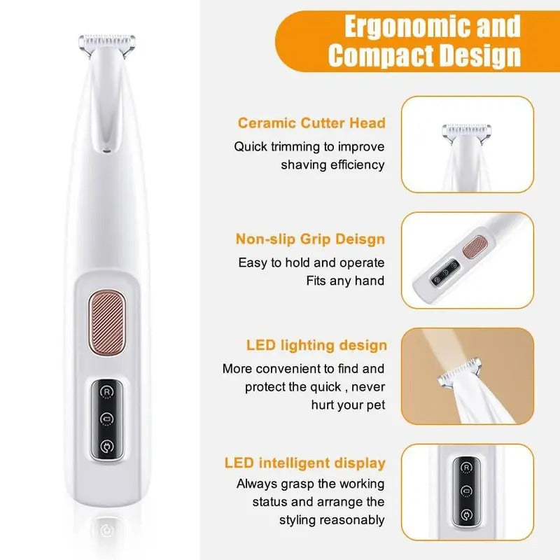 Havenholt Quiet Waterproof LED Pet Paw Trimmer