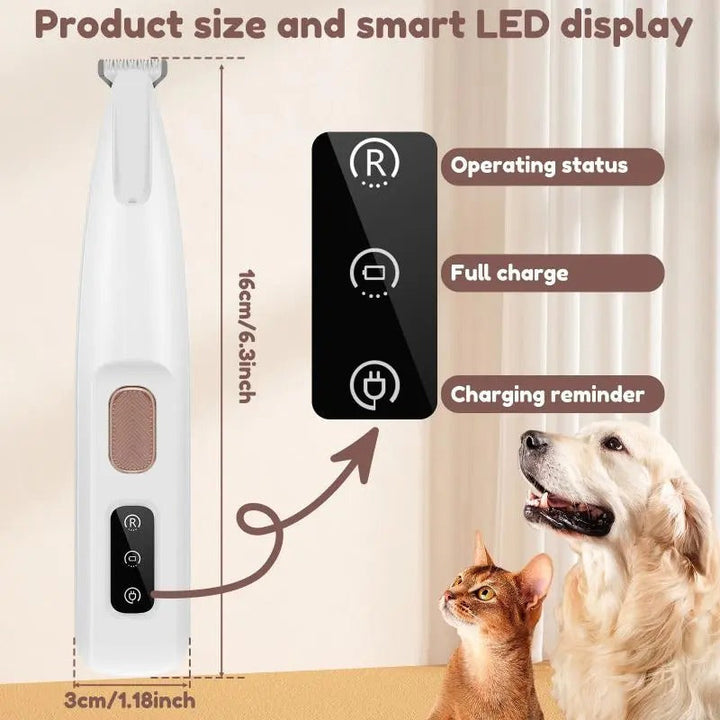 Havenholt Quiet Waterproof LED Pet Paw Trimmer