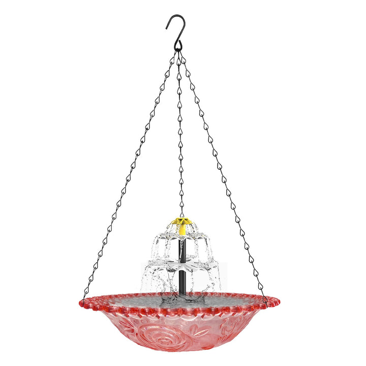 Hanging Solar-Powered Fountain Bird Bath