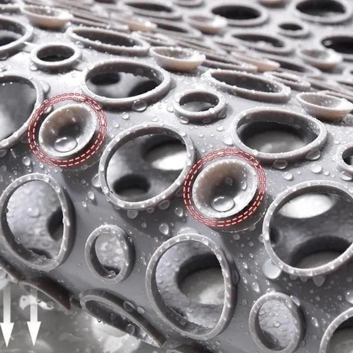 Textured Shower Mat with Bacterial Resistance and Non-Slip Grip