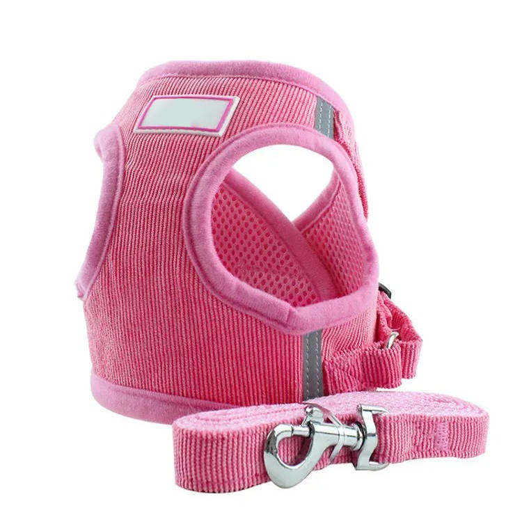 Havenholt Reflective Corduroy Dog Harness and Lead Set