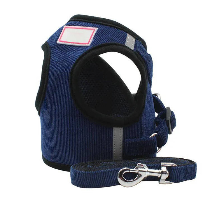 Havenholt Reflective Corduroy Dog Harness and Lead Set