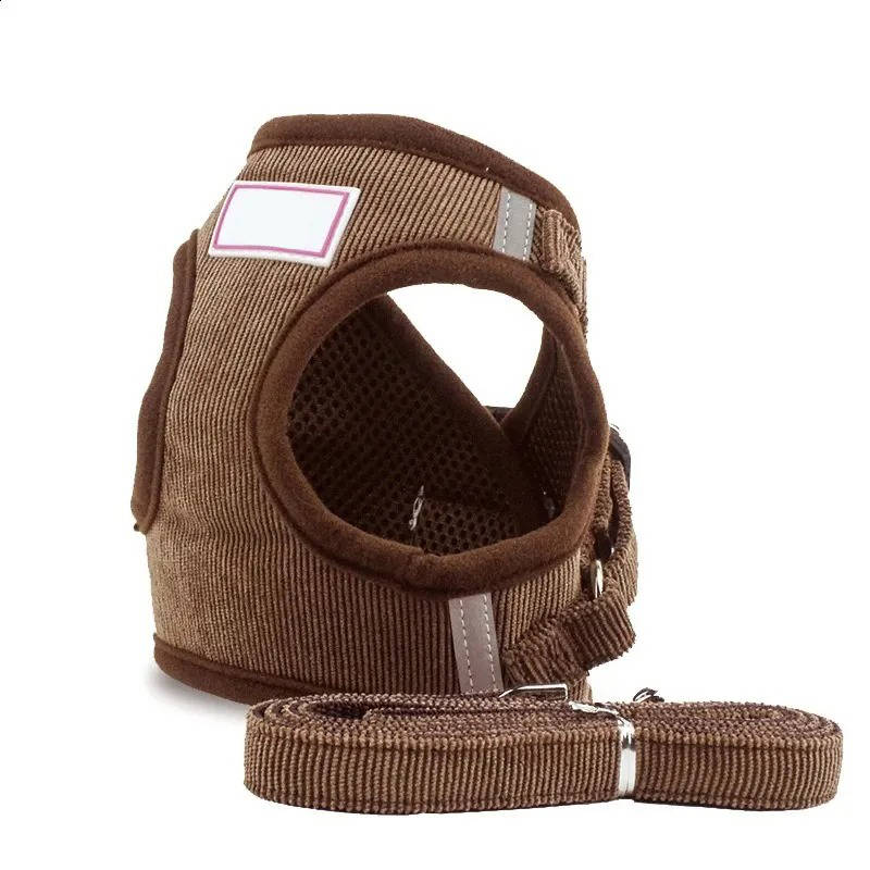 Havenholt Reflective Corduroy Dog Harness and Lead Set