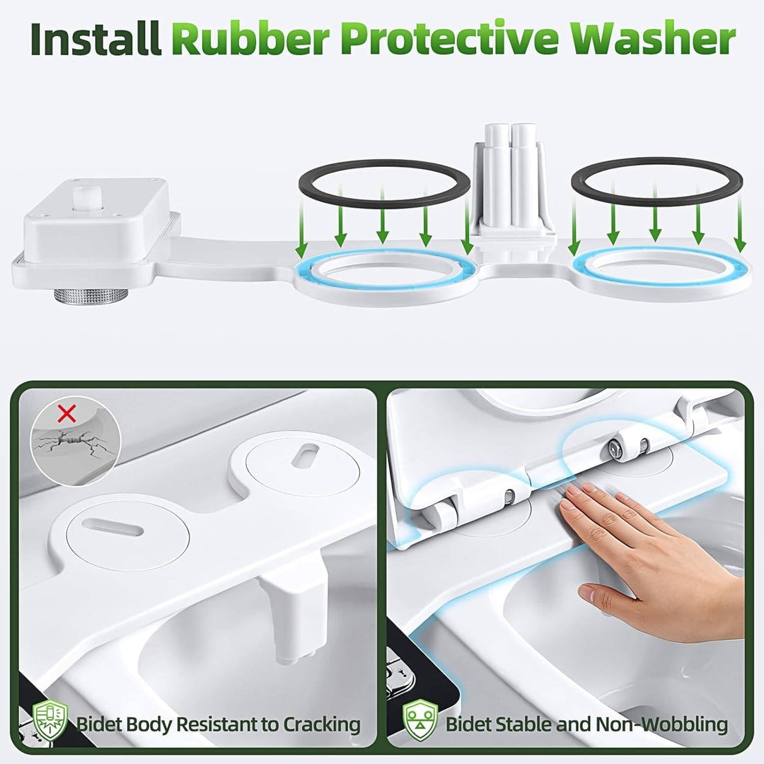 Havenholt Self-Cleaning Bidet Attachment with Dual Nozzle