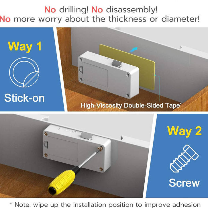 Havenholt No-Drill Magnetic Cabinet Lock with App Control