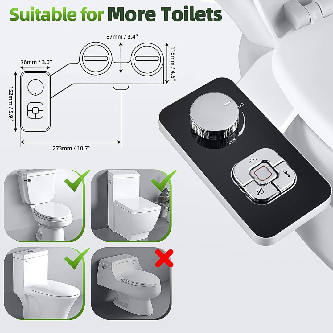 Havenholt Self-Cleaning Bidet Attachment with Dual Nozzle