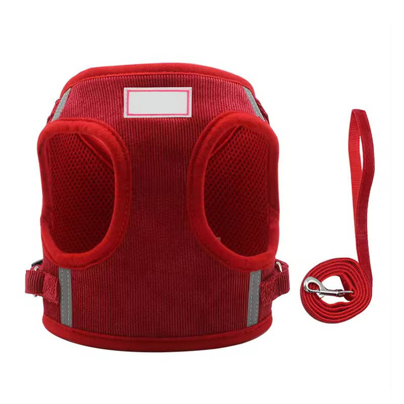 Havenholt Reflective Corduroy Dog Harness and Lead Set