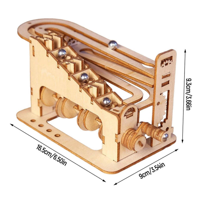 Havenholt Wooden Marble Run 3D Puzzle Kit with Working Gears