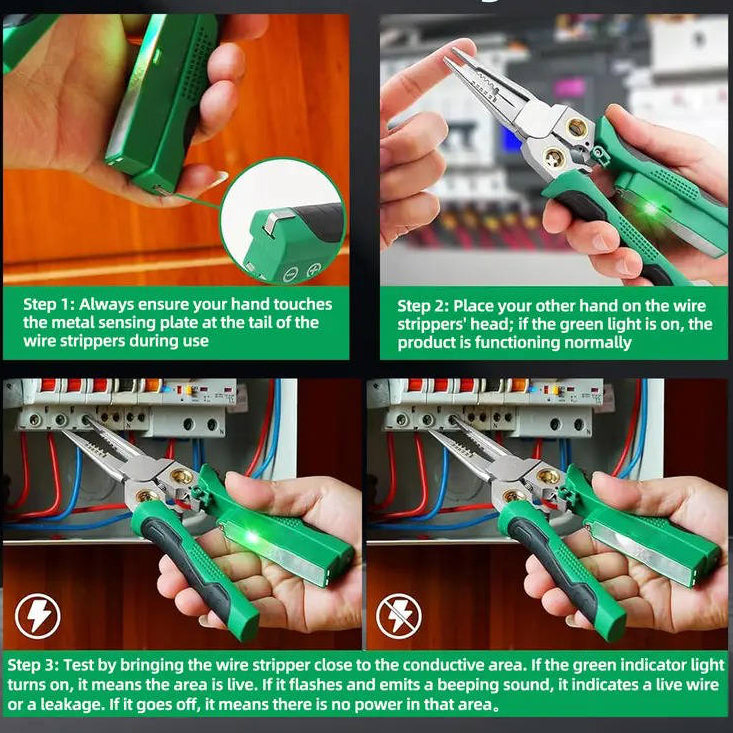 Havenholt 8 in 1 Wire Stripper Pliers with LED Light