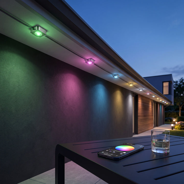 Roofline Light Strand 100ft with RGBICW colour Nodes and App Control